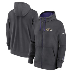 Baltimore Ravens Primetime Club Full-Zip Hoodie - Anthracite discount