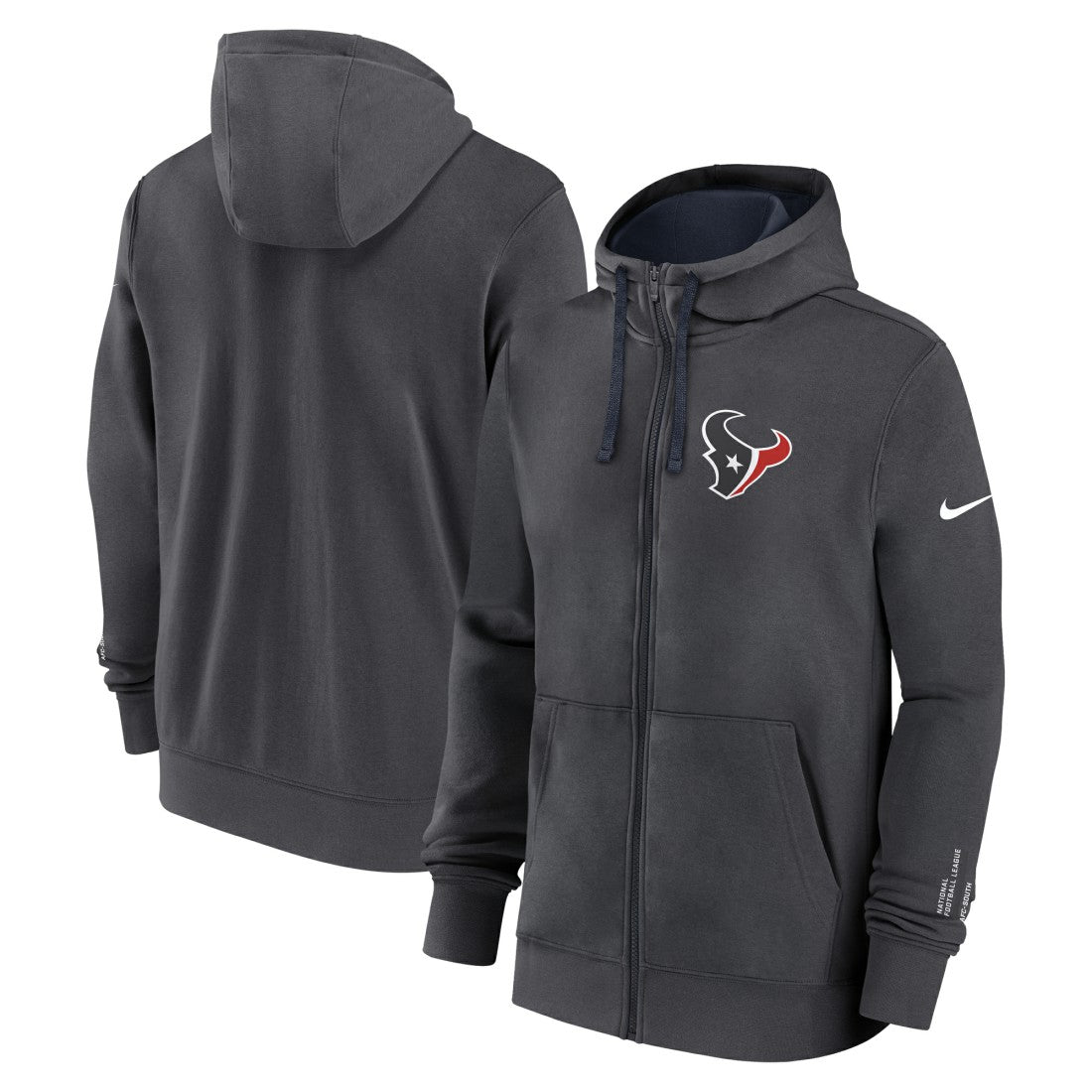 Houston Texans Primetime Club Full-Zip Hoodie - Anthracite sale