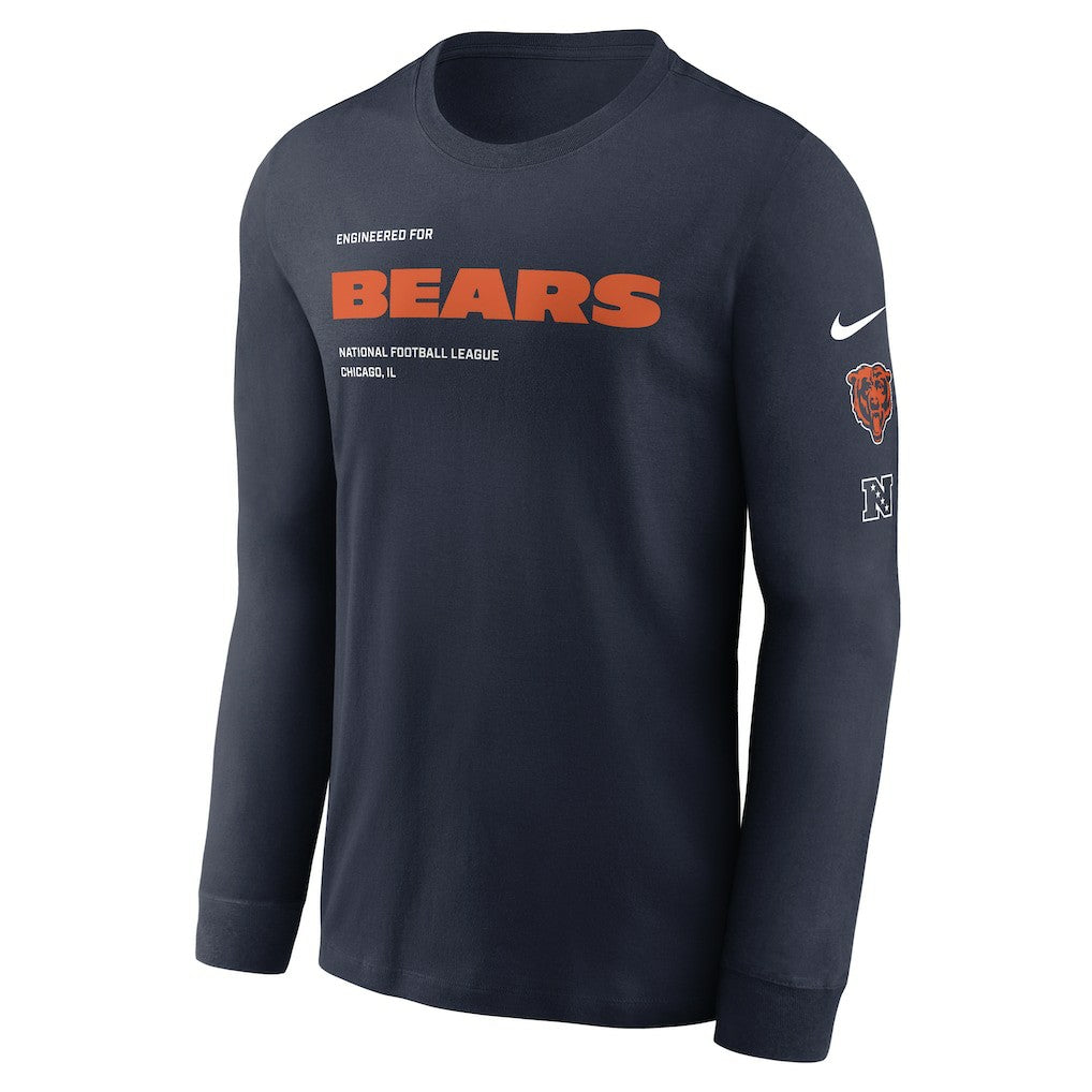 Chicago Bears Play to Win Essential Long Sleeve T-Shirt - Navy sale