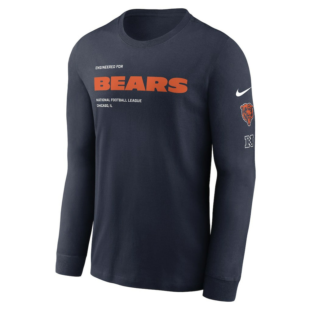 Chicago Bears Play to Win Essential Long Sleeve T-Shirt - Navy sale