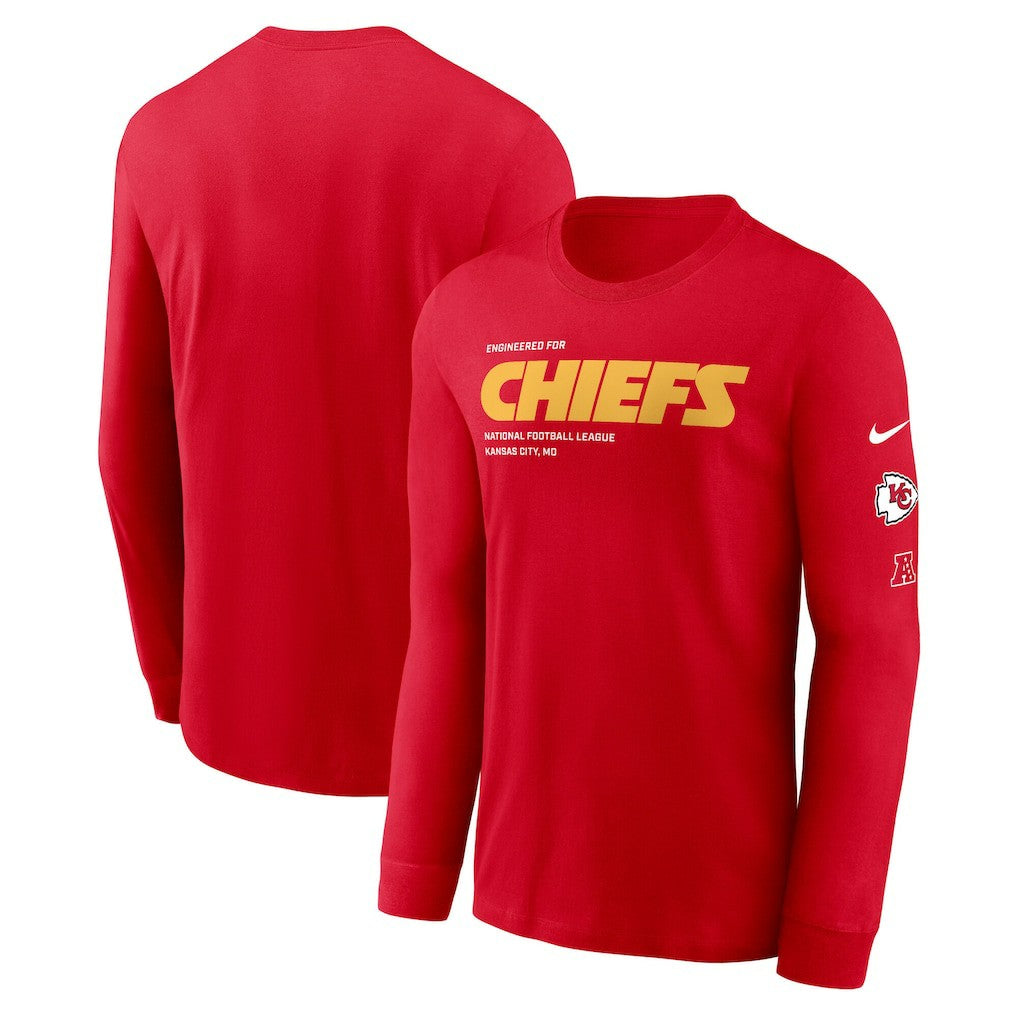 Kansas City Chiefs Play to Win Essential Long Sleeve T-Shirt - Red discount
