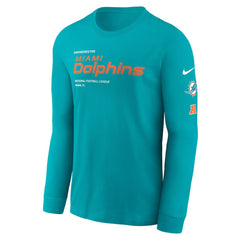 Miami Dolphins Play to Win Essential Long Sleeve T-Shirt - Aqua on sale
