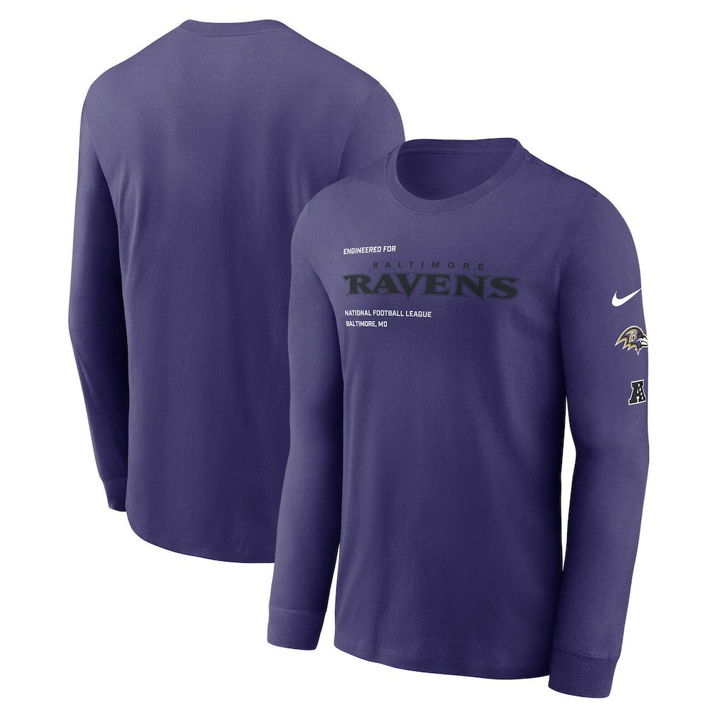 Baltimore Ravens Play to Win Essential Long Sleeve T-Shirt - Purple cheap