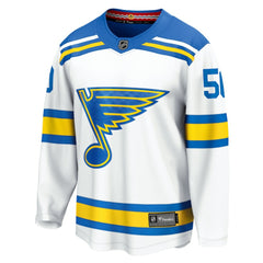 Jordan Binnington St. Louis Blues Fanatics Away Breakaway Player Jersey - White Jerseys