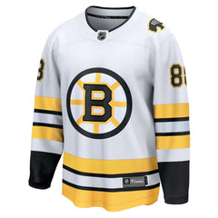 David Pastrnak Boston Bruins Fanatics Away Breakaway Player Jersey - White Jerseys