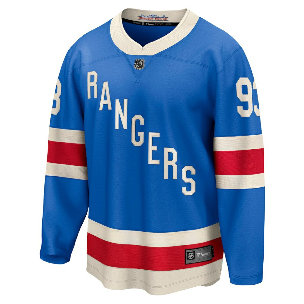 Mika Zibanejad New York Rangers Fanatics Centennial Breakaway Jersey - Blue Jerseys