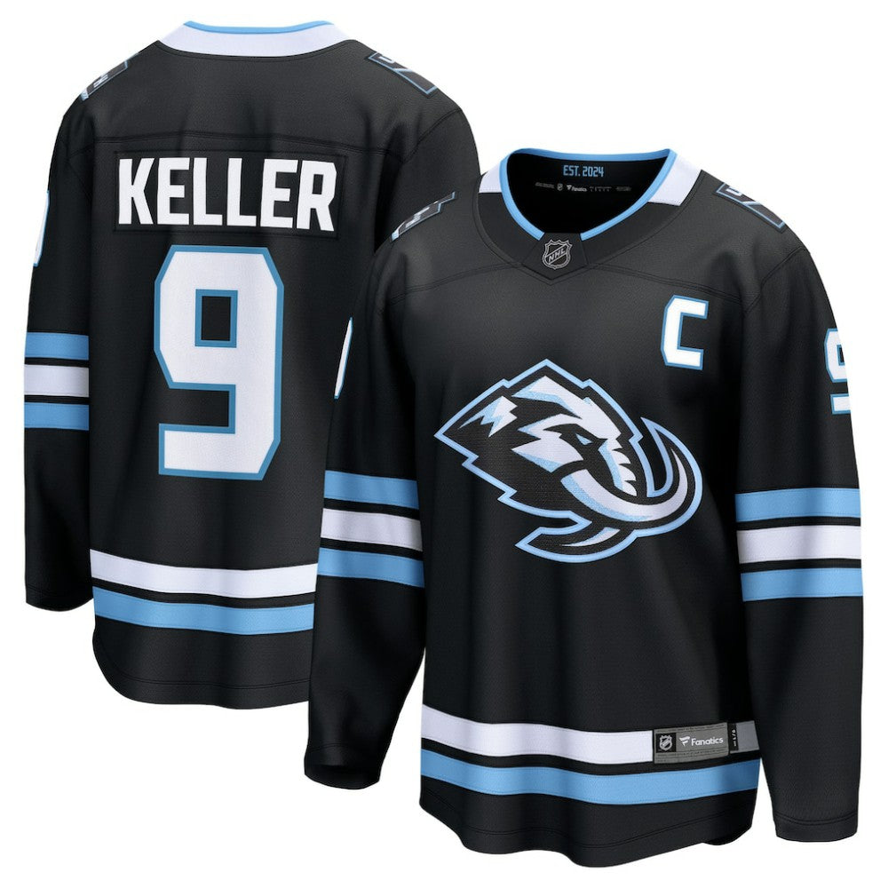 Clayton Keller Utah Mammoth Fanatics Home Breakaway Player Jersey - Black Jerseys