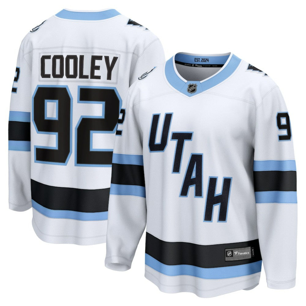 Logan Cooley Utah Mammoth Fanatics Away Breakaway Player Jersey - White Jerseys