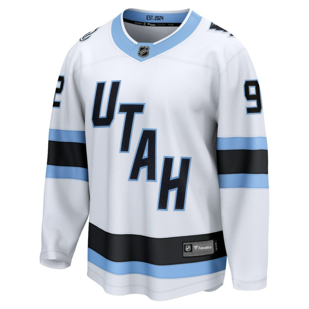 Logan Cooley Utah Mammoth Fanatics Away Breakaway Player Jersey - White Jerseys