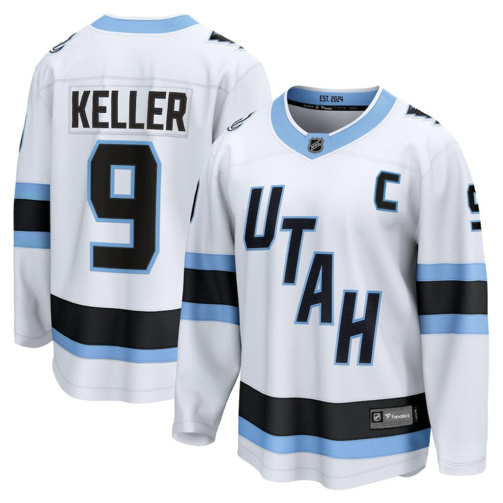 Clayton Keller Utah Mammoth Fanatics Away Breakaway Player Jersey - White Jerseys