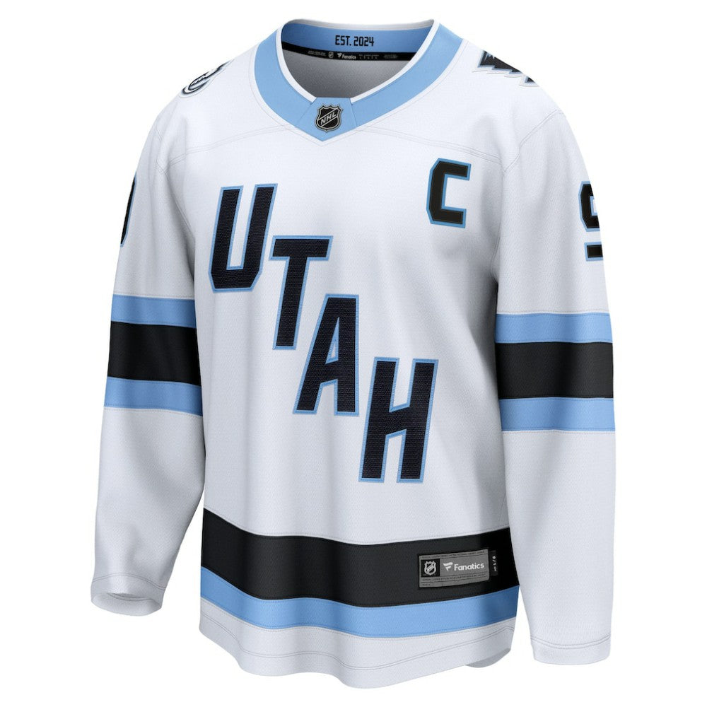 Clayton Keller Utah Mammoth Fanatics Away Breakaway Player Jersey - White Jerseys