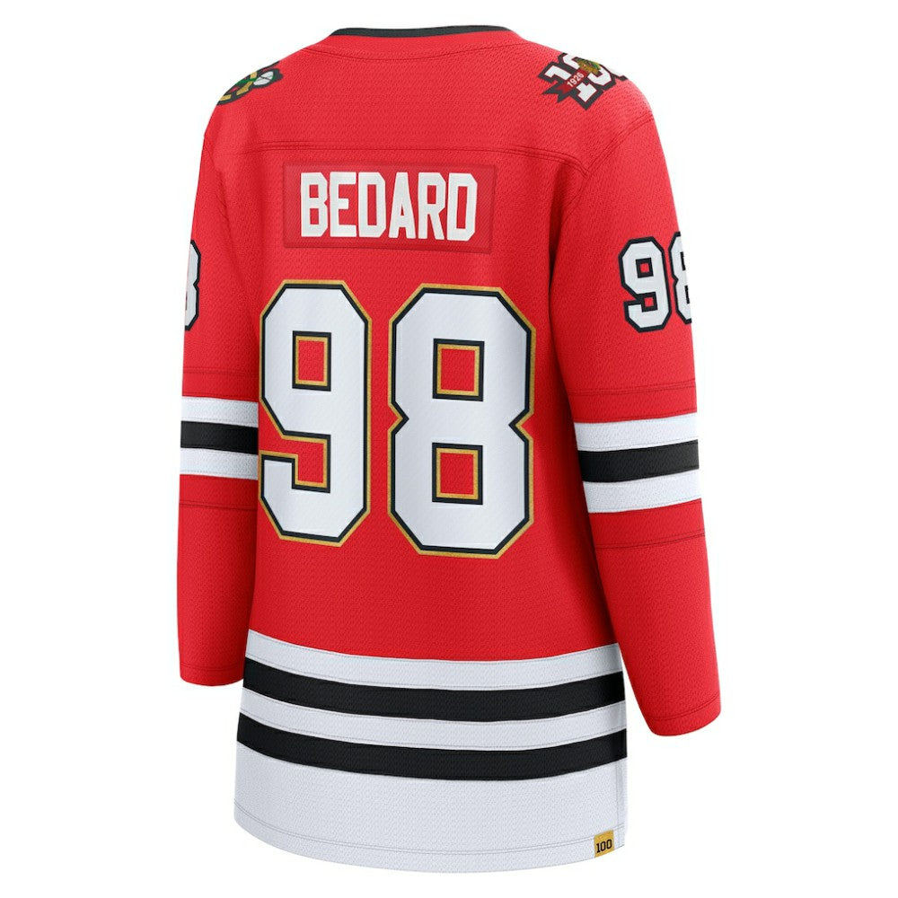 Connor Bedard Chicago Blackhawks Fanatics Women's Centennial Breakaway Player Jersey - Red Jerseys