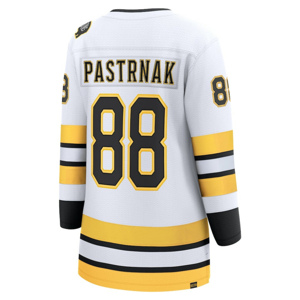 David Pastrnak Boston Bruins Fanatics Women's Away Breakaway Player Jersey - White Jerseys