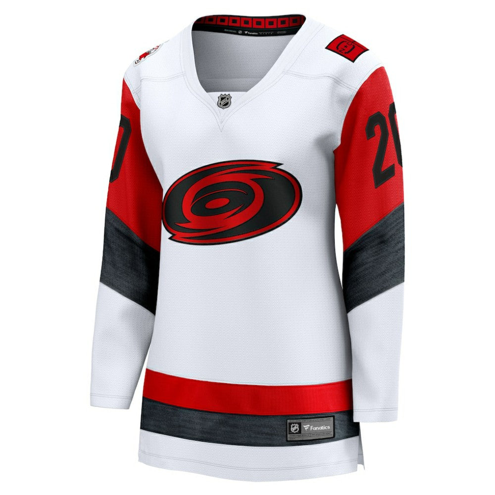 Sebastian Aho Carolina Hurricanes Fanatics Women's Away Breakaway Jersey - White Jerseys