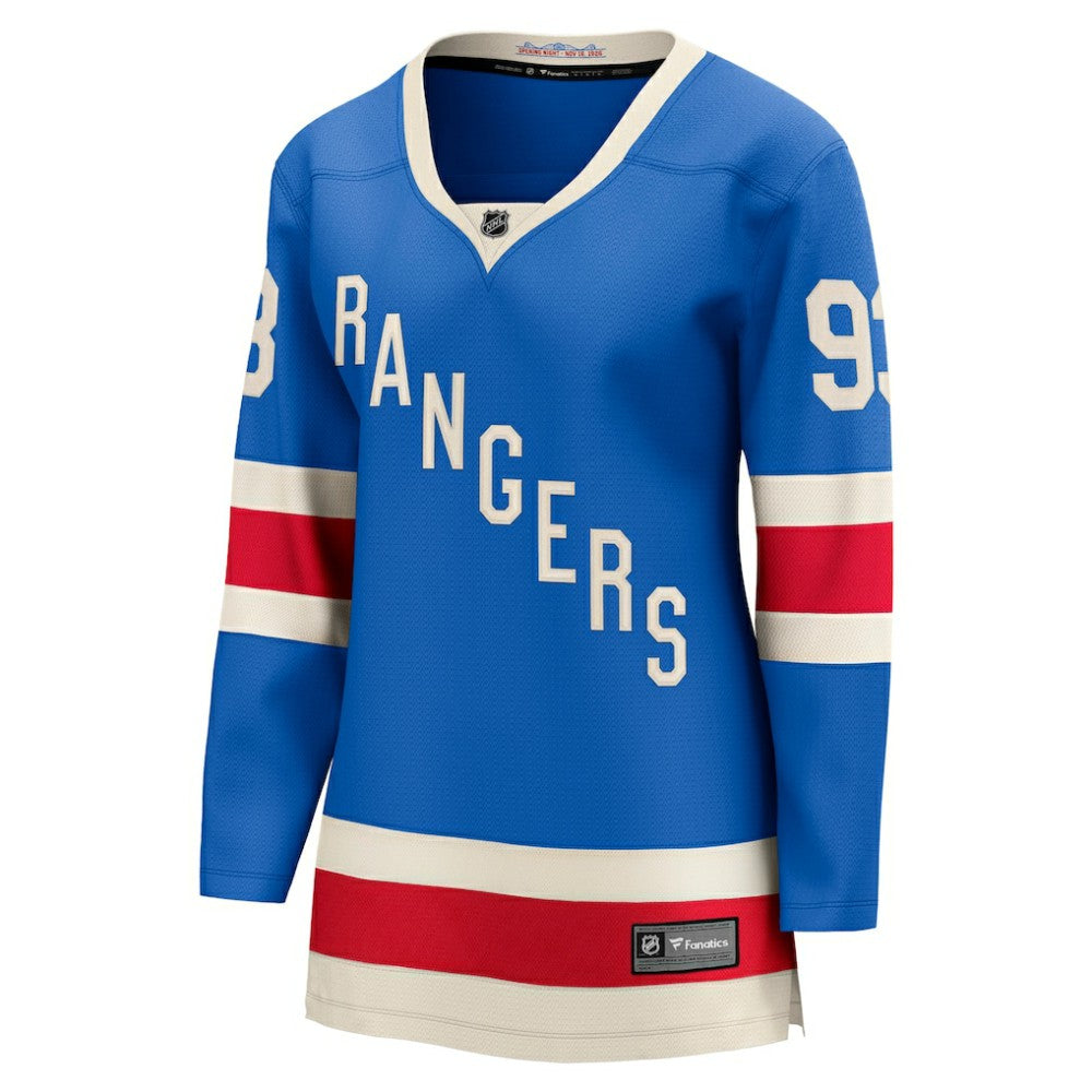 Mika Zibanejad New York Rangers Fanatics Women's Centennial Breakaway Jersey - Blue Jerseys