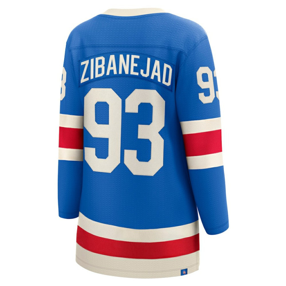 Mika Zibanejad New York Rangers Fanatics Women's Centennial Breakaway Jersey - Blue Jerseys