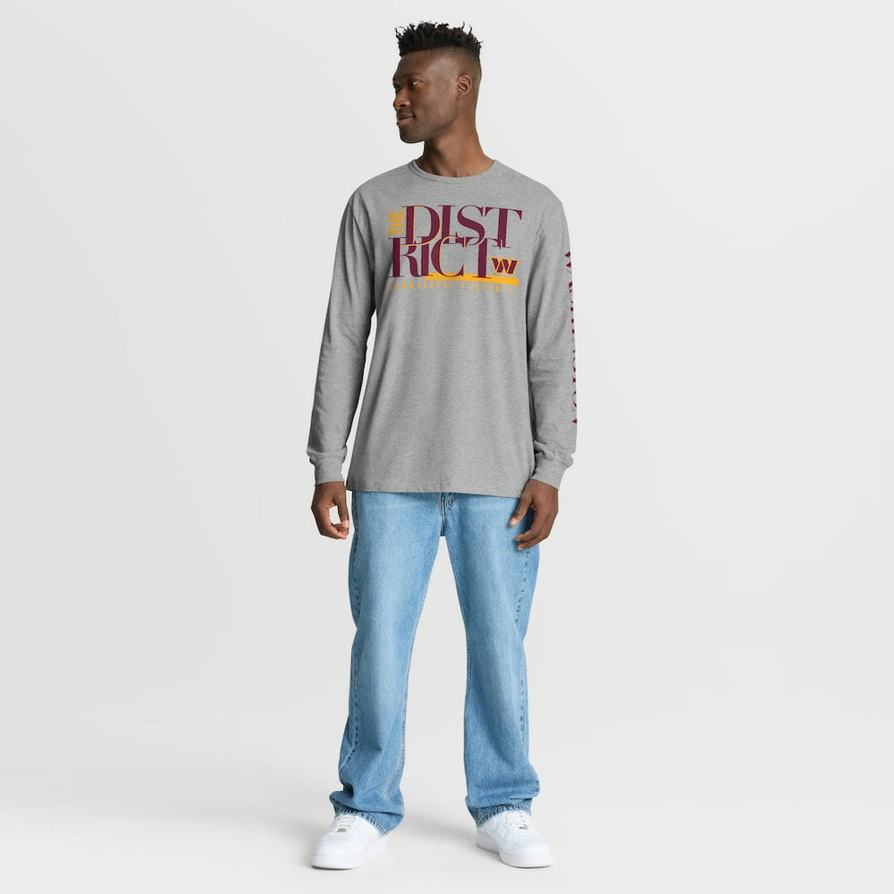 Washington Commanders Hometown Sweep Legacy Long Sleeve T-Shirt - Heather Gray for sale