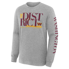 Washington Commanders Hometown Sweep Legacy Long Sleeve T-Shirt - Heather Gray for sale