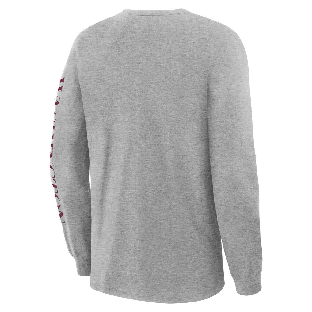 Washington Commanders Hometown Sweep Legacy Long Sleeve T-Shirt - Heather Gray for sale