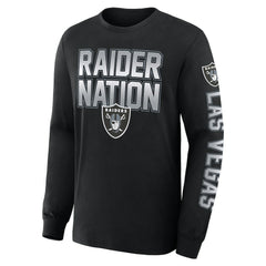 Las Vegas Raiders Hometown Sweep Legacy Long Sleeve T-Shirt - Black on sale