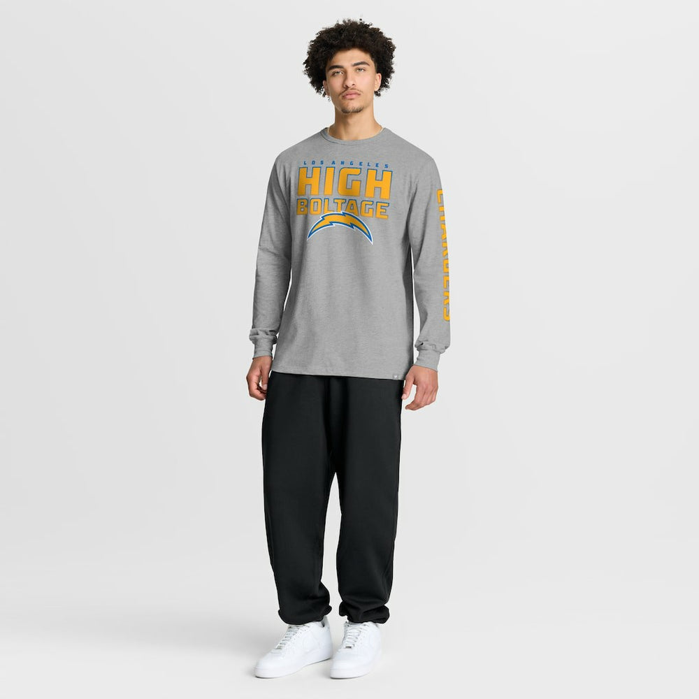Los Angeles Chargers Hometown Sweep Legacy Long Sleeve T-Shirt - Heather Gray on sale