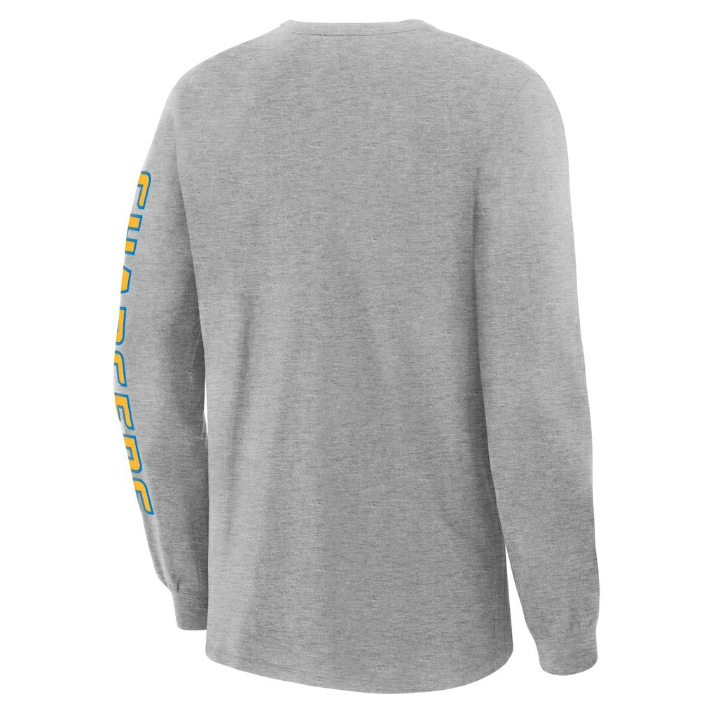Los Angeles Chargers Hometown Sweep Legacy Long Sleeve T-Shirt - Heather Gray on sale