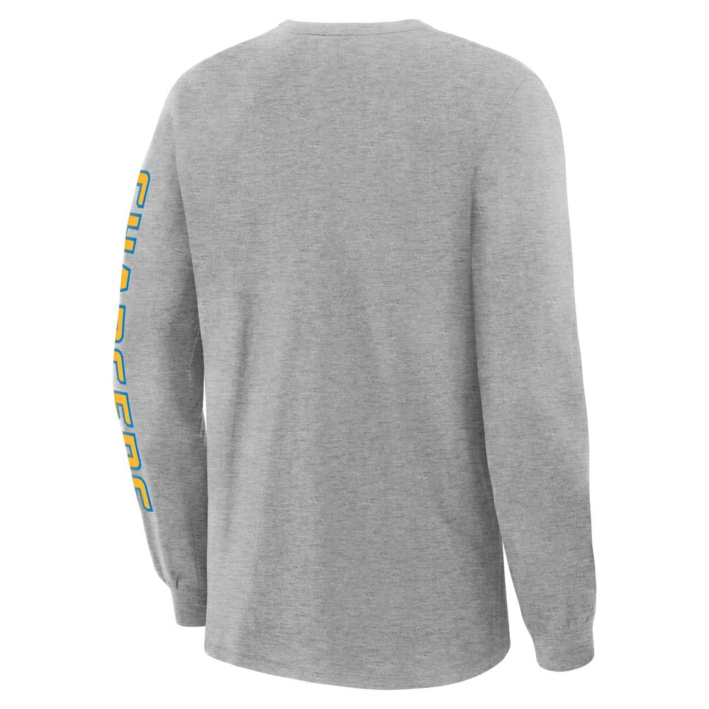 Los Angeles Chargers Hometown Sweep Legacy Long Sleeve T-Shirt - Heather Gray on sale