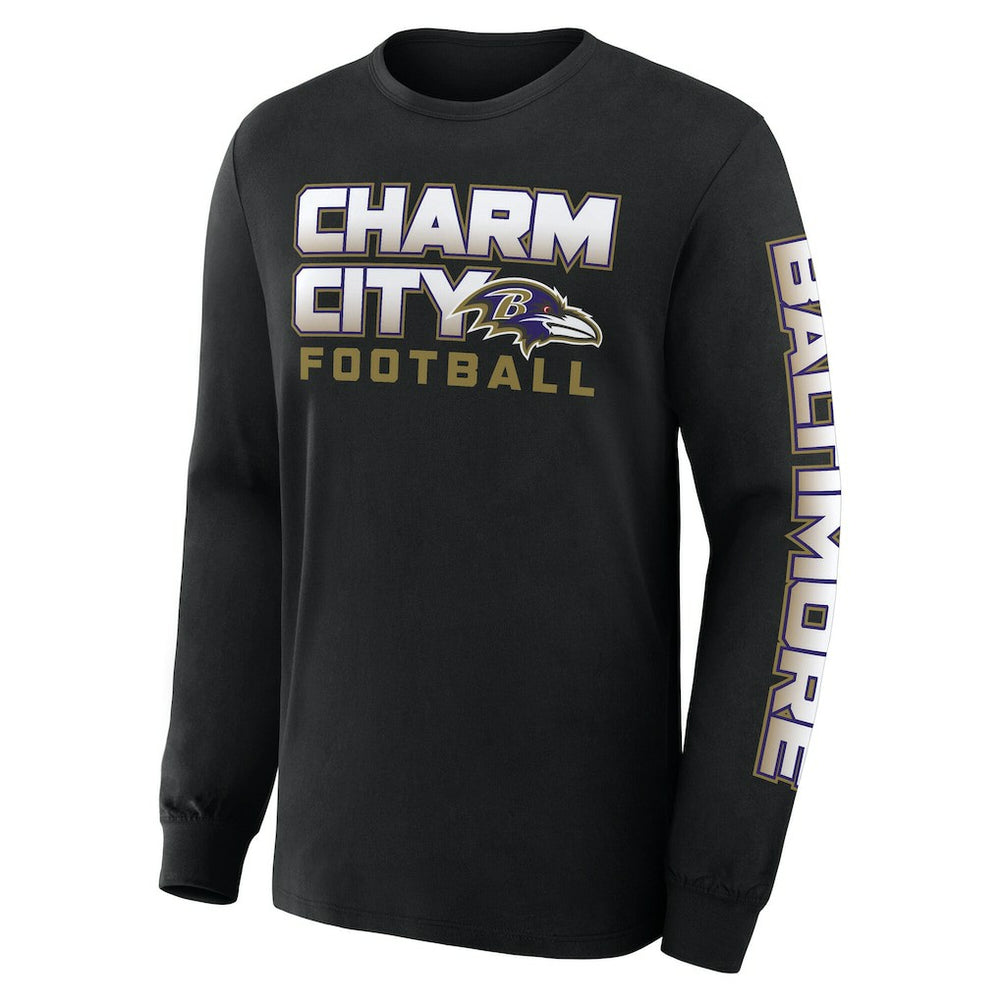 Baltimore Ravens Hometown Sweep Legacy Long Sleeve T-Shirt - Black discount