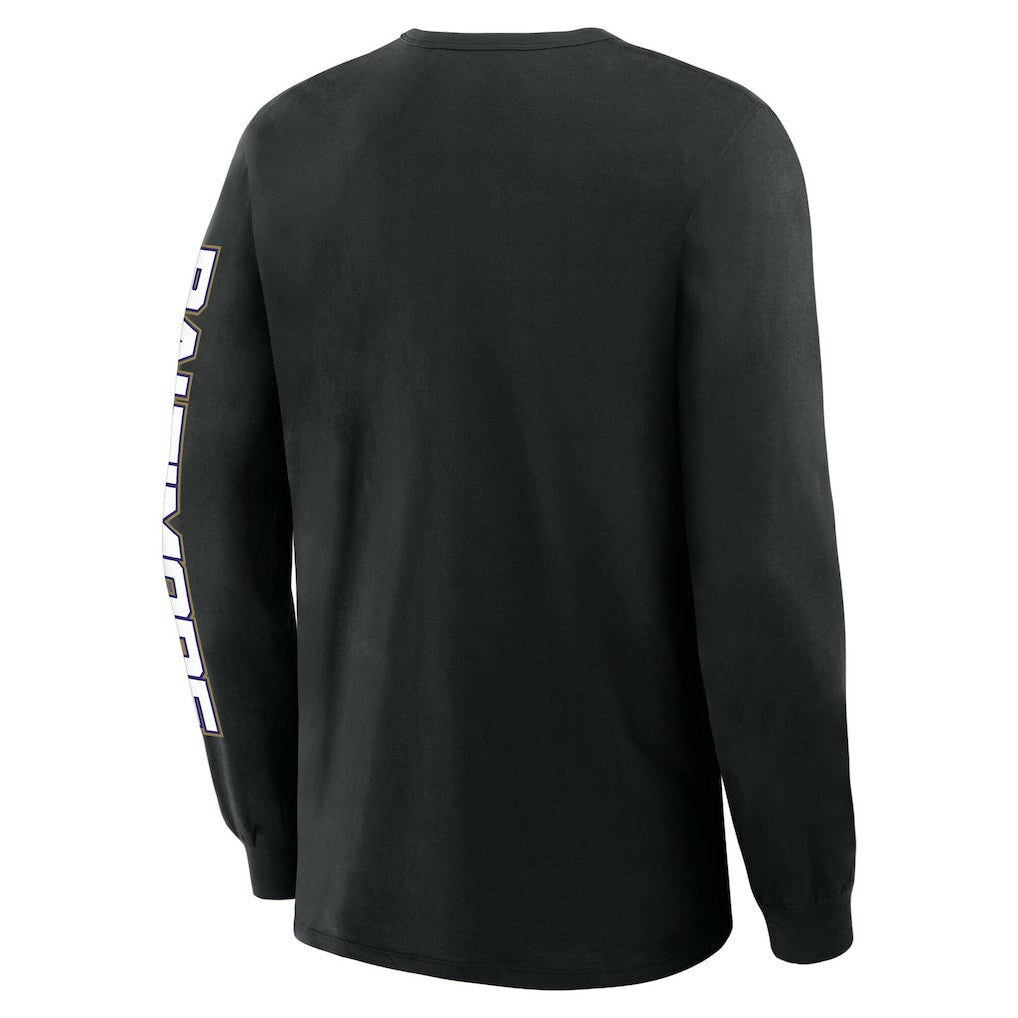 Baltimore Ravens Hometown Sweep Legacy Long Sleeve T-Shirt - Black discount