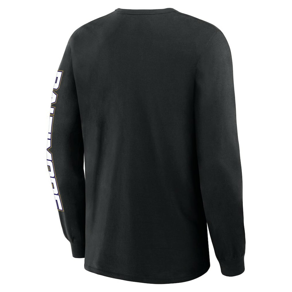 Baltimore Ravens Hometown Sweep Legacy Long Sleeve T-Shirt - Black discount