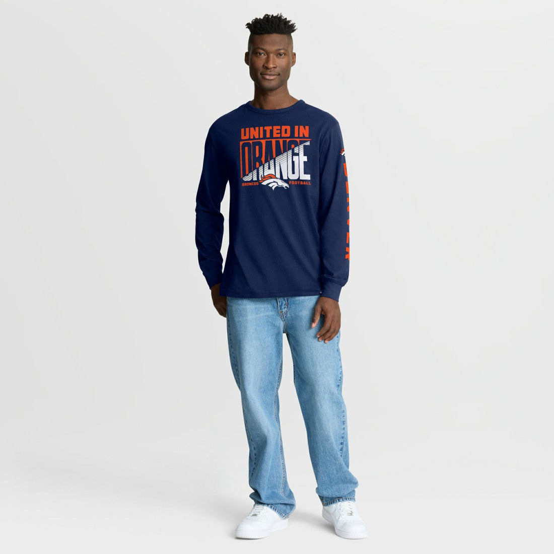 Denver Broncos Hometown Sweep Legacy Long Sleeve T-Shirt - Navy discount