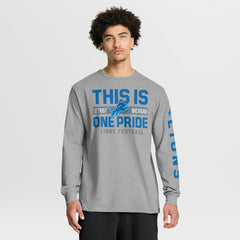 Detroit Lions Hometown Sweep Legacy Long Sleeve T-Shirt - Heather Gray sale