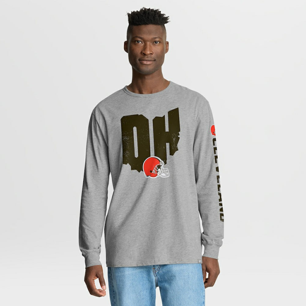 Cleveland Browns Hometown Sweep Legacy Long Sleeve T-Shirt - Heather Gray outlet