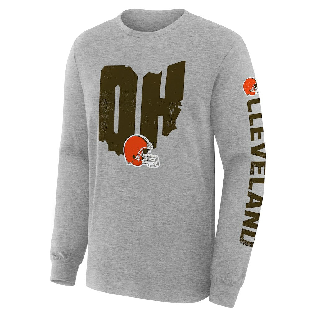 Cleveland Browns Hometown Sweep Legacy Long Sleeve T-Shirt - Heather Gray outlet