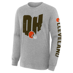 Cleveland Browns Hometown Sweep Legacy Long Sleeve T-Shirt - Heather Gray outlet