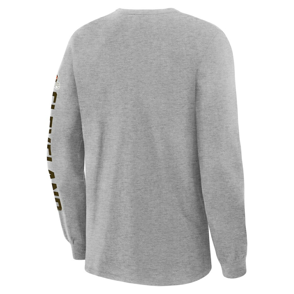 Cleveland Browns Hometown Sweep Legacy Long Sleeve T-Shirt - Heather Gray outlet