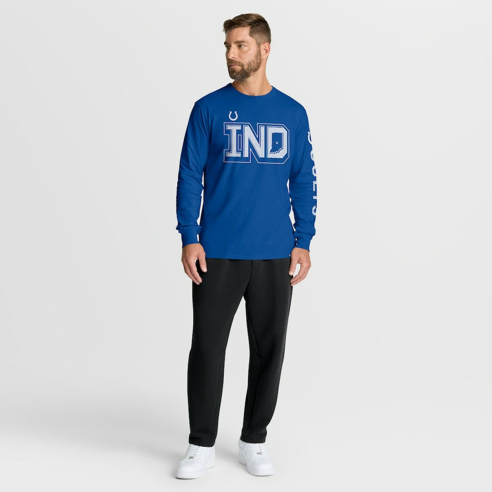 Indianapolis Colts Hometown Sweep Legacy Long Sleeve T-Shirt - Royal on sale