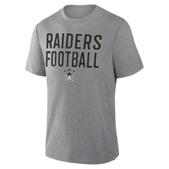 Las Vegas Raiders First Down Tribute Tri-Blend T-Shirt - Heather Gray on sale