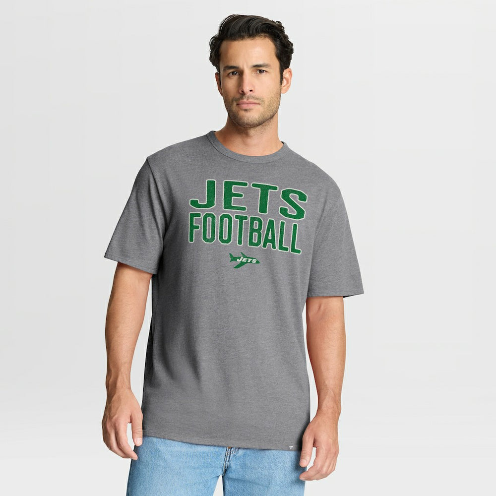 New York Jets First Down Tribute Tri-Blend T-Shirt - Heather Gray discount