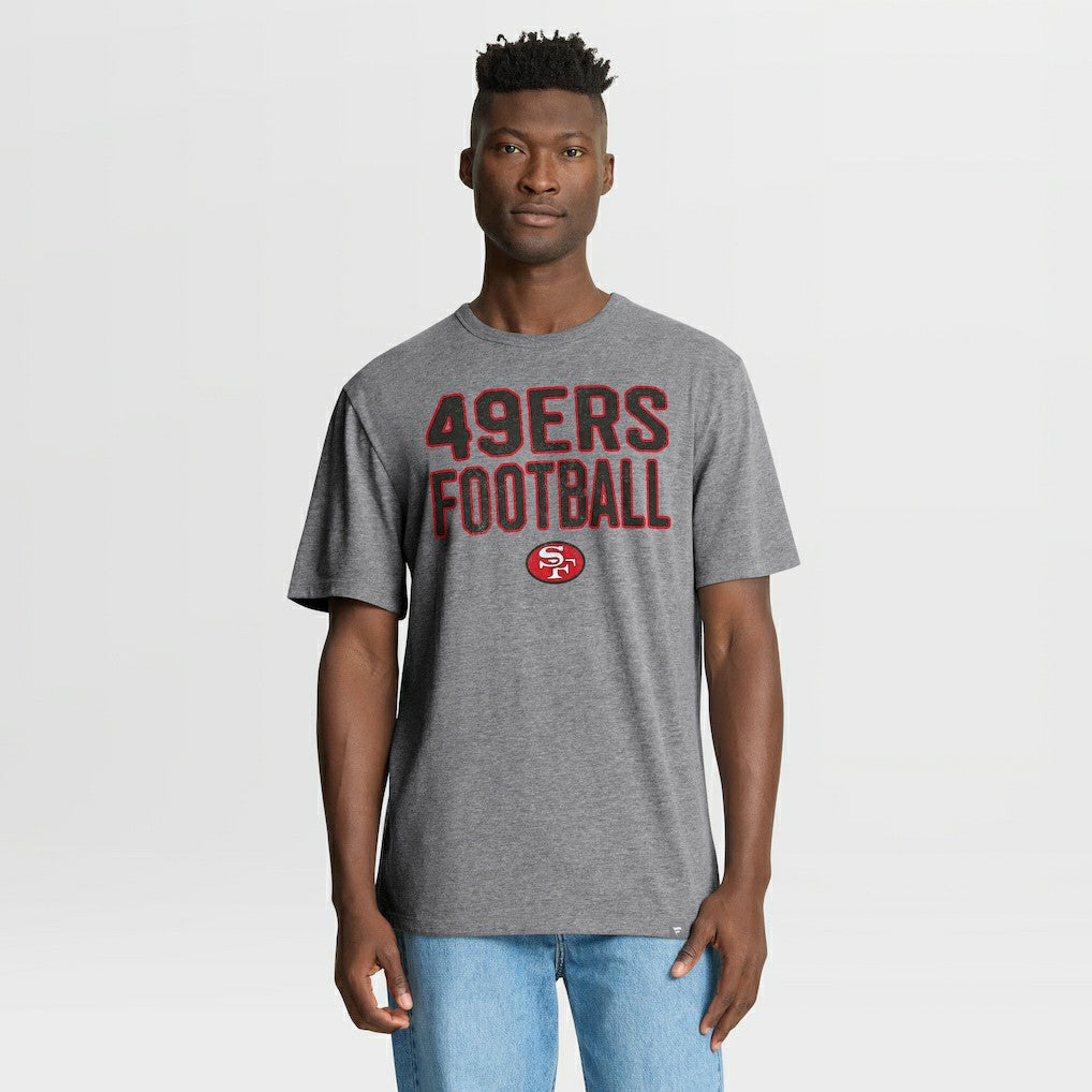 San Francisco 49ers First Down Tribute Tri-Blend T-Shirt - Heather Gray online