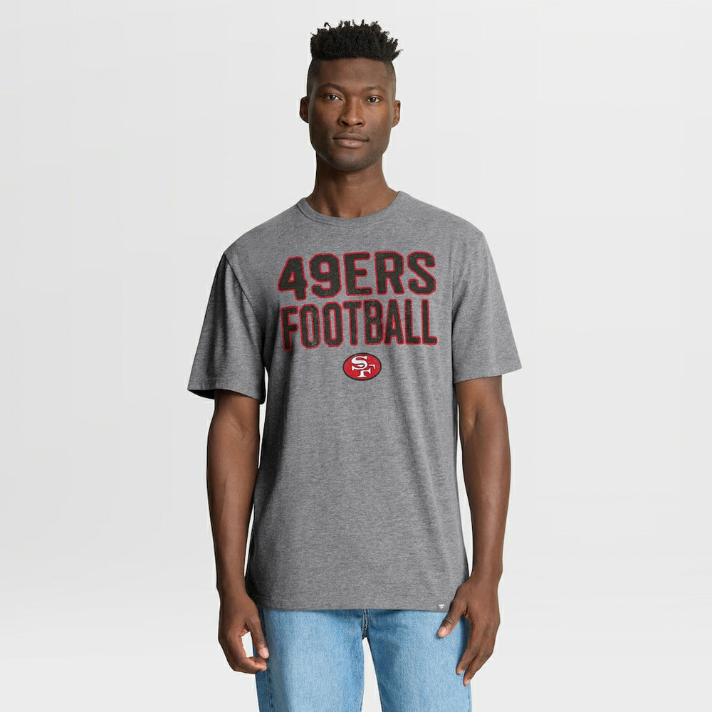 San Francisco 49ers First Down Tribute Tri-Blend T-Shirt - Heather Gray online
