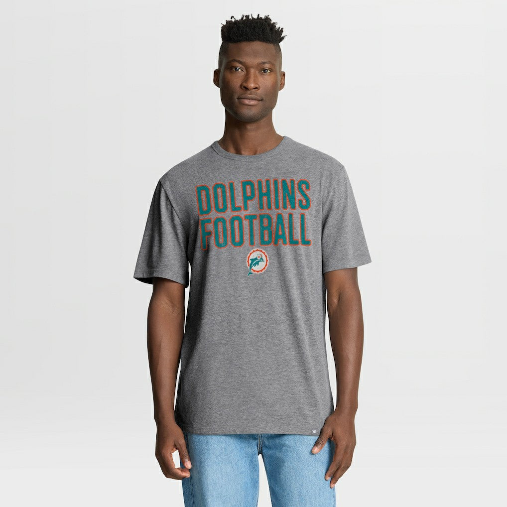 Miami Dolphins First Down Tribute Tri-Blend T-Shirt - Heather Gray outlet