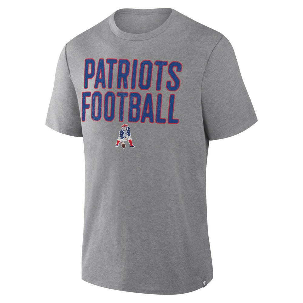 New England Patriots First Down Tribute Tri-Blend T-Shirt - Heather Gray discount