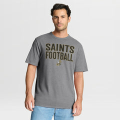 New Orleans Saints First Down Tribute Tri-Blend T-Shirt - Heather Gray cheap