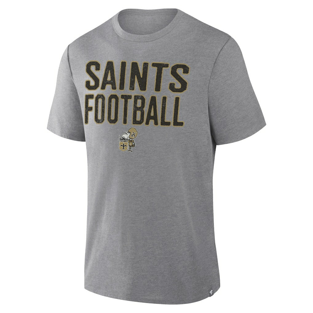 New Orleans Saints First Down Tribute Tri-Blend T-Shirt - Heather Gray cheap