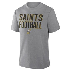 New Orleans Saints First Down Tribute Tri-Blend T-Shirt - Heather Gray cheap