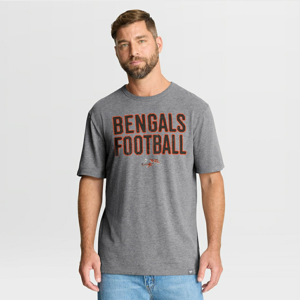Cincinnati Bengals First Down Tribute Tri-Blend T-Shirt - Heather Gray sale