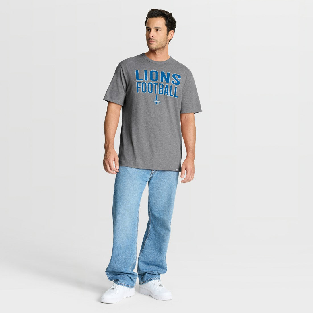 Detroit Lions First Down Tribute Tri-Blend T-Shirt - Heather Gray cheap