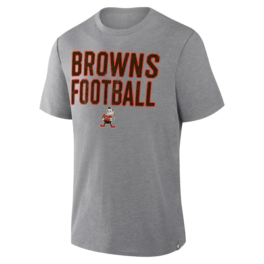 Cleveland Browns First Down Tribute Tri-Blend T-Shirt - Heather Gray sale