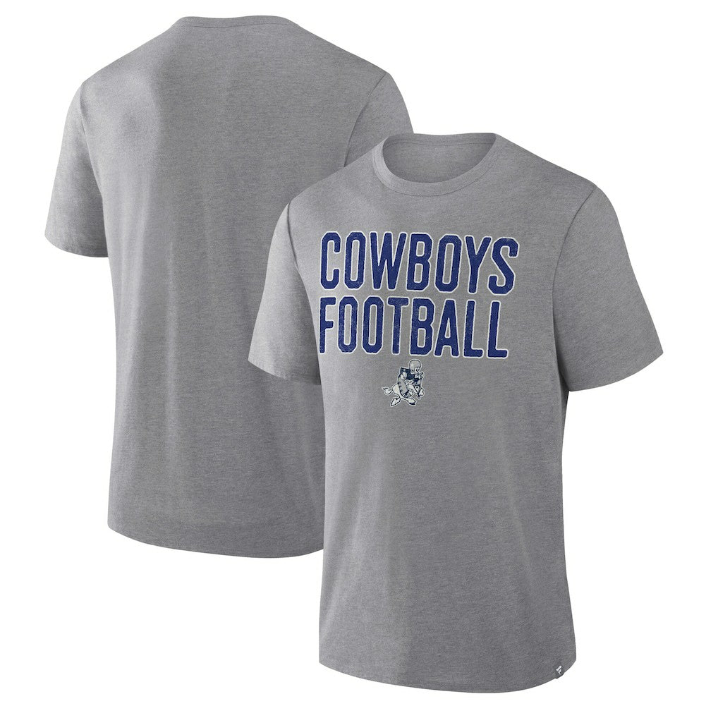 Dallas Cowboys First Down Tribute Tri-Blend T-Shirt - Heather Gray on sale